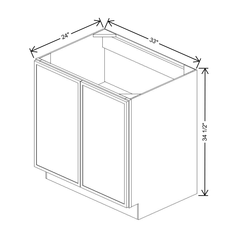 Cubitac Imperial Madison Dusk 33"W FH Door Base Cabinet