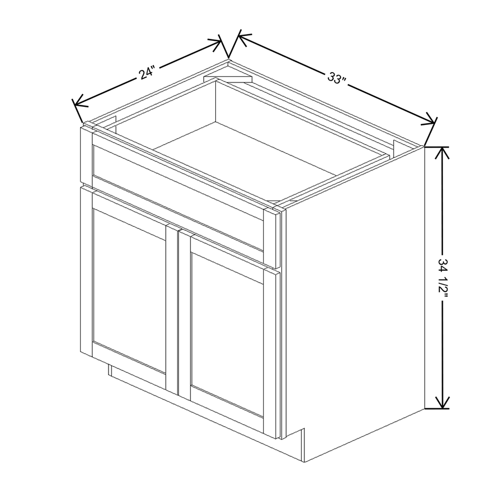 Wolf Classic Dartmouth Bayside Paint 33"W Base Cabinet