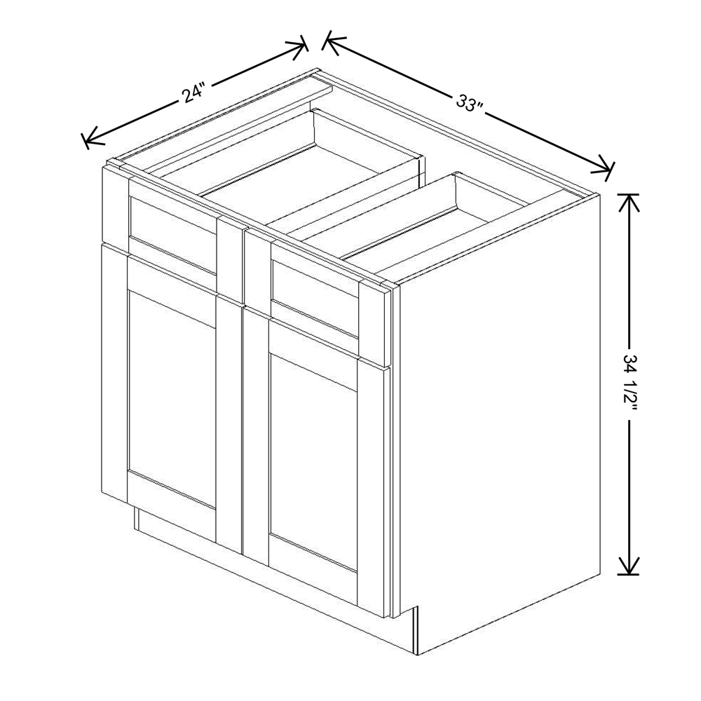 Fabuwood Allure Galaxy Horizon Base 33"W Shaker Cabinet