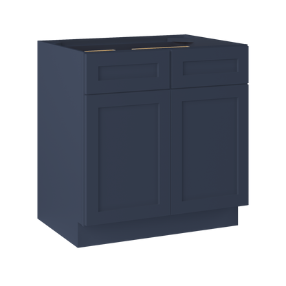 Base Kitchen Cabinet B33 Danbury Blue LessCare 33 in. width 34.5 in. height 24 in. depth