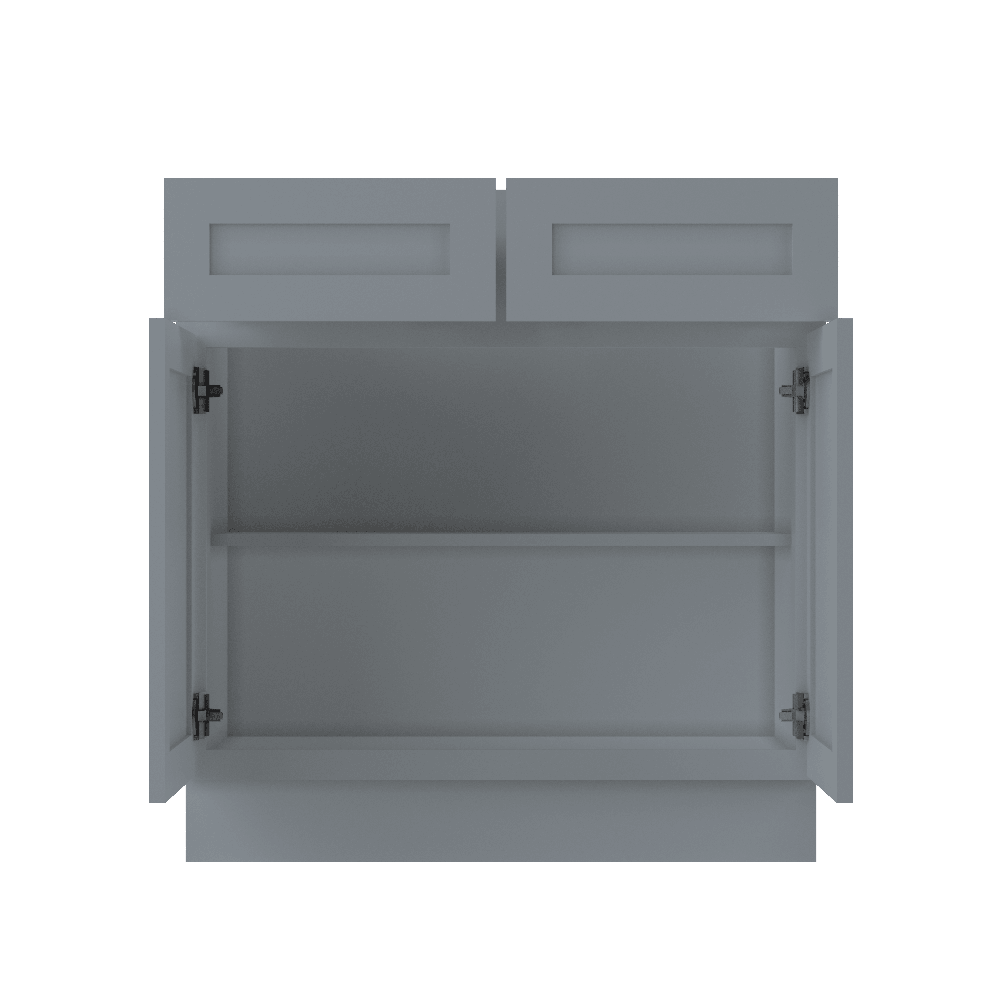 Base Kitchen Cabinet B33 Colonial Gray LessCare 33 in. width 34.5 in. height 24 in. depth