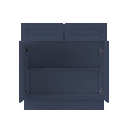 Base Kitchen Cabinet B33 Danbury Blue LessCare 33 in. width 34.5 in. height 24 in. depth