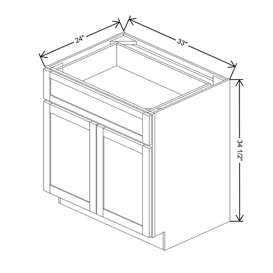 Wolf Classic Grove Opal Paint 33"W Base Cabinet