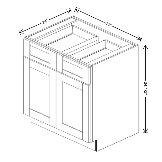 Fabuwood Quest Metro Java Base 33"W Shaker Cabinet