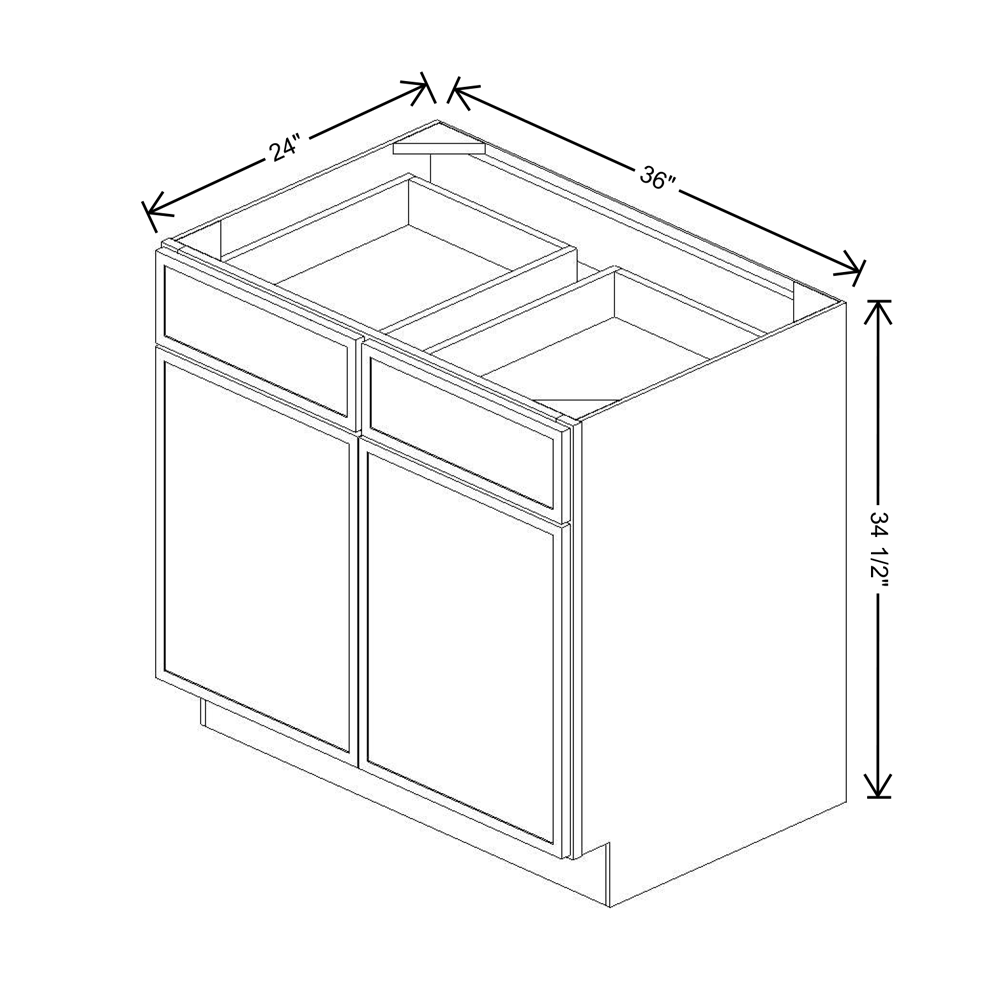 Cubitac Imperial Madison Dusk 36"W Base Cabinet