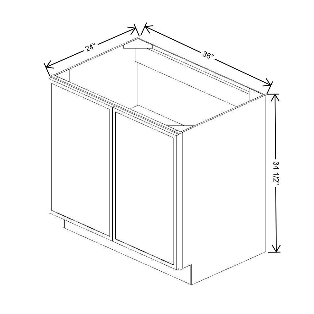 Cubitac Imperial Madison Dusk 36"W FH Door Base Cabinet