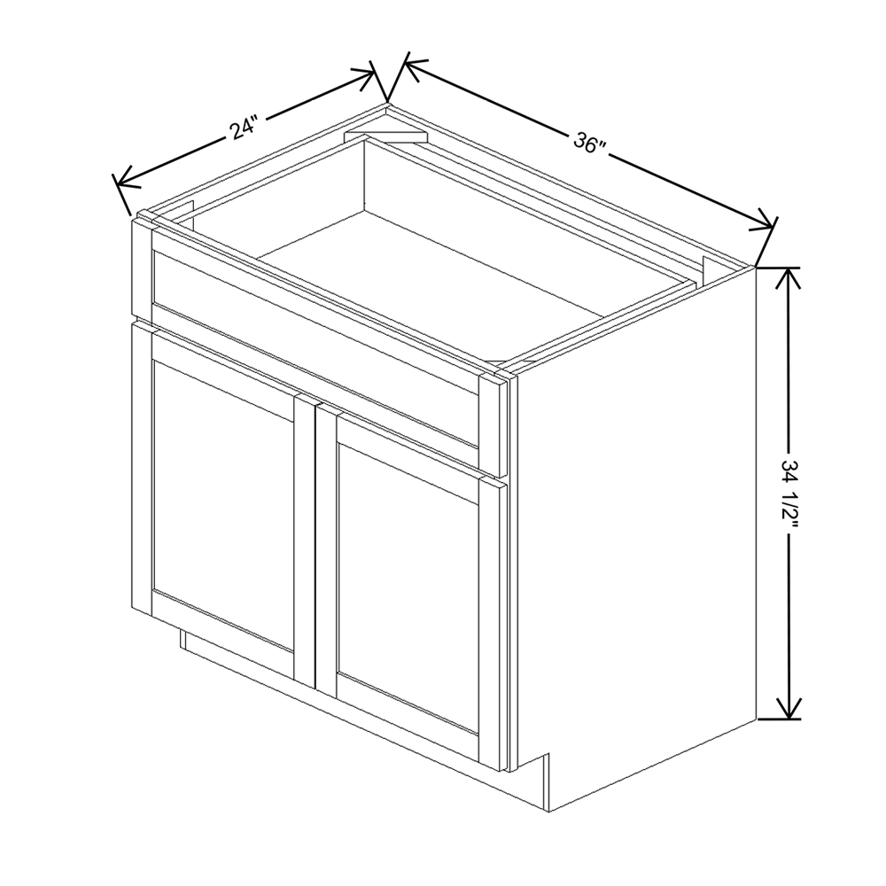 Wolf Classic Dartmouth Bayside Paint 36"W Base Cabinet