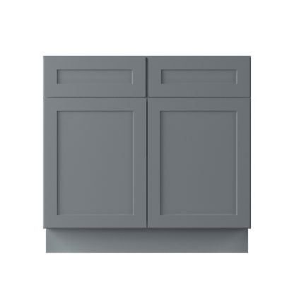 Base Kitchen Cabinet B36 Colonial Gray LessCare 36 in. width 34.5 in. height 24 in. depth