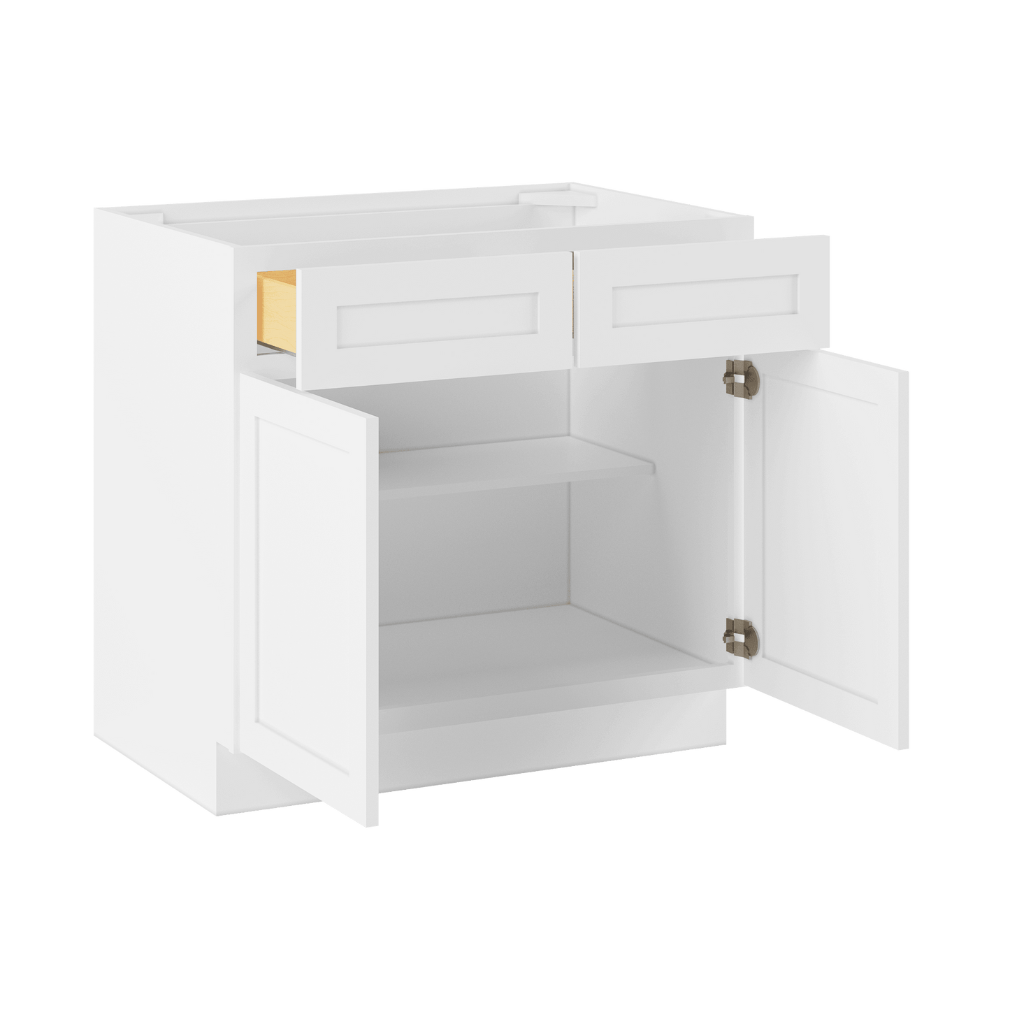 Base Kitchen Cabinet B36 Alpina White LessCare 36 in. width 34.5 in. height 24 in. depth