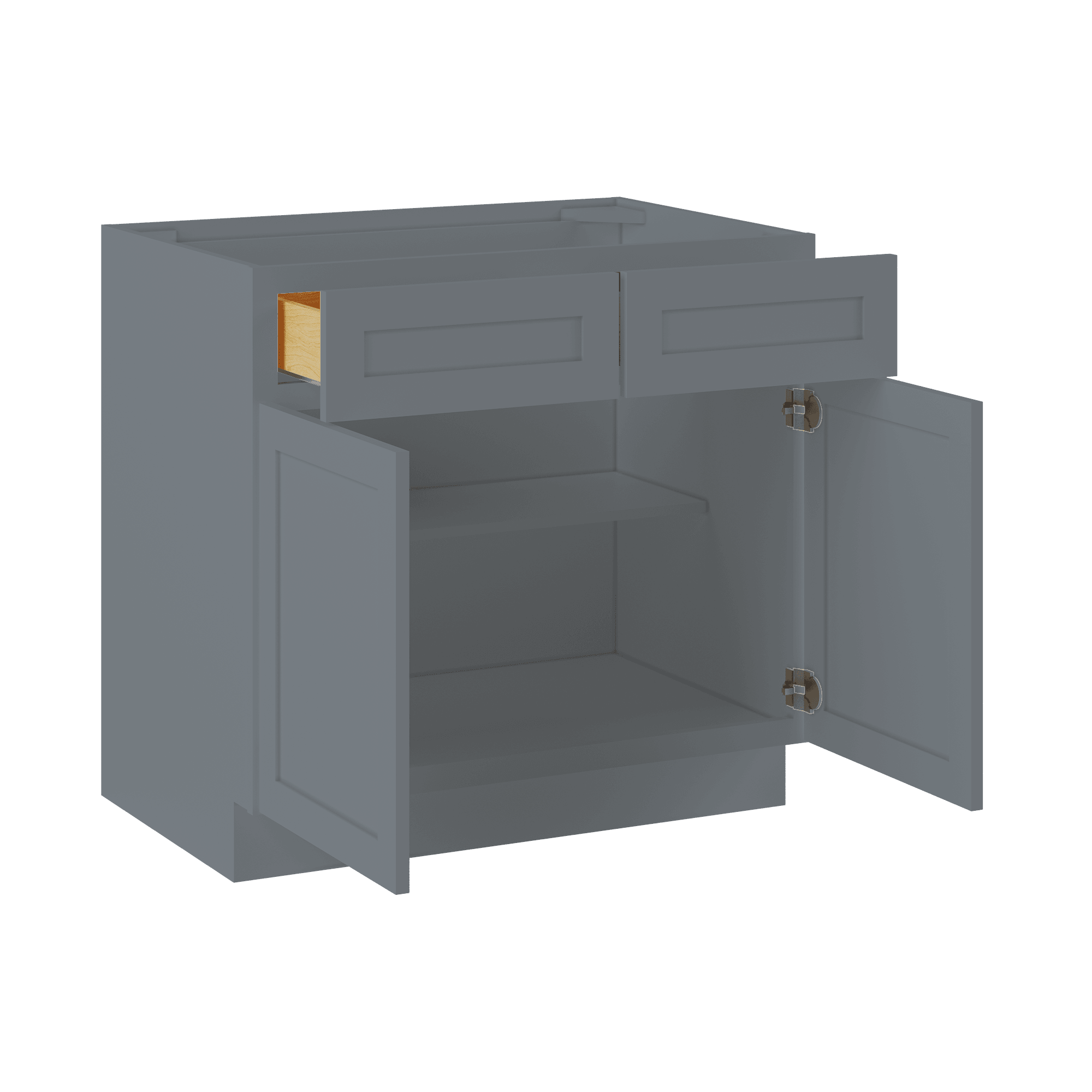 Base Kitchen Cabinet B36 Colonial Gray LessCare 36 in. width 34.5 in. height 24 in. depth