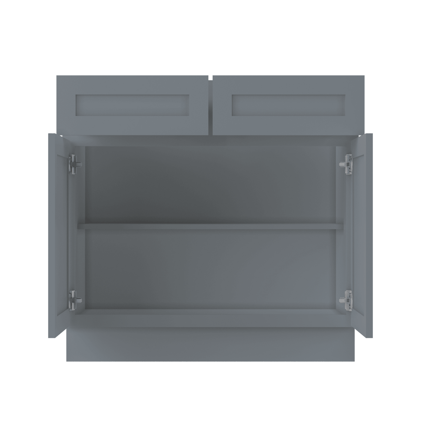 Base Kitchen Cabinet B36 Colonial Gray LessCare 36 in. width 34.5 in. height 24 in. depth