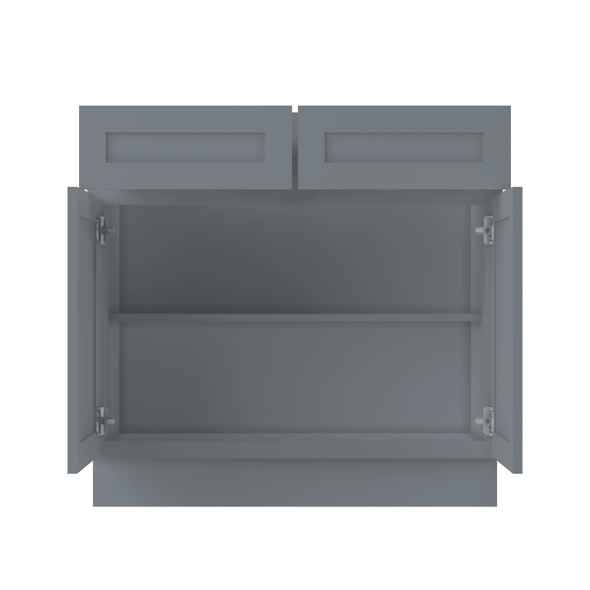 Base Kitchen Cabinet B36 Colonial Gray LessCare 36 in. width 34.5 in. height 24 in. depth