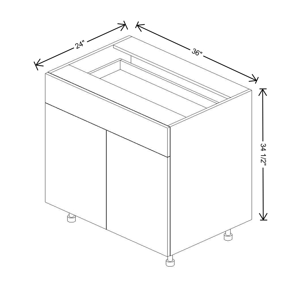 Fabuwood Illume Catalina Olmo 3 36"W Double Door