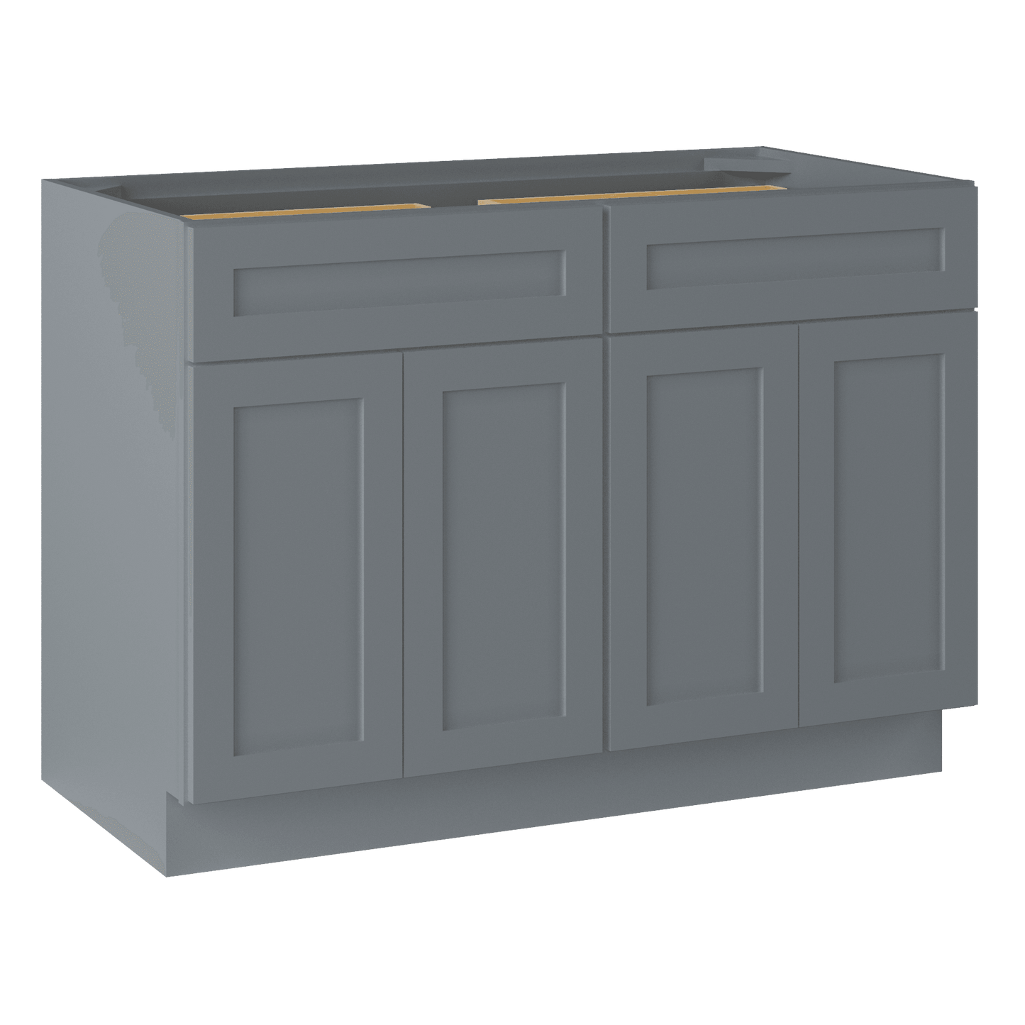 Base Kitchen Cabinet B48 Colonial Gray LessCare 48 in. width 34.5 in. height 24 in. depth