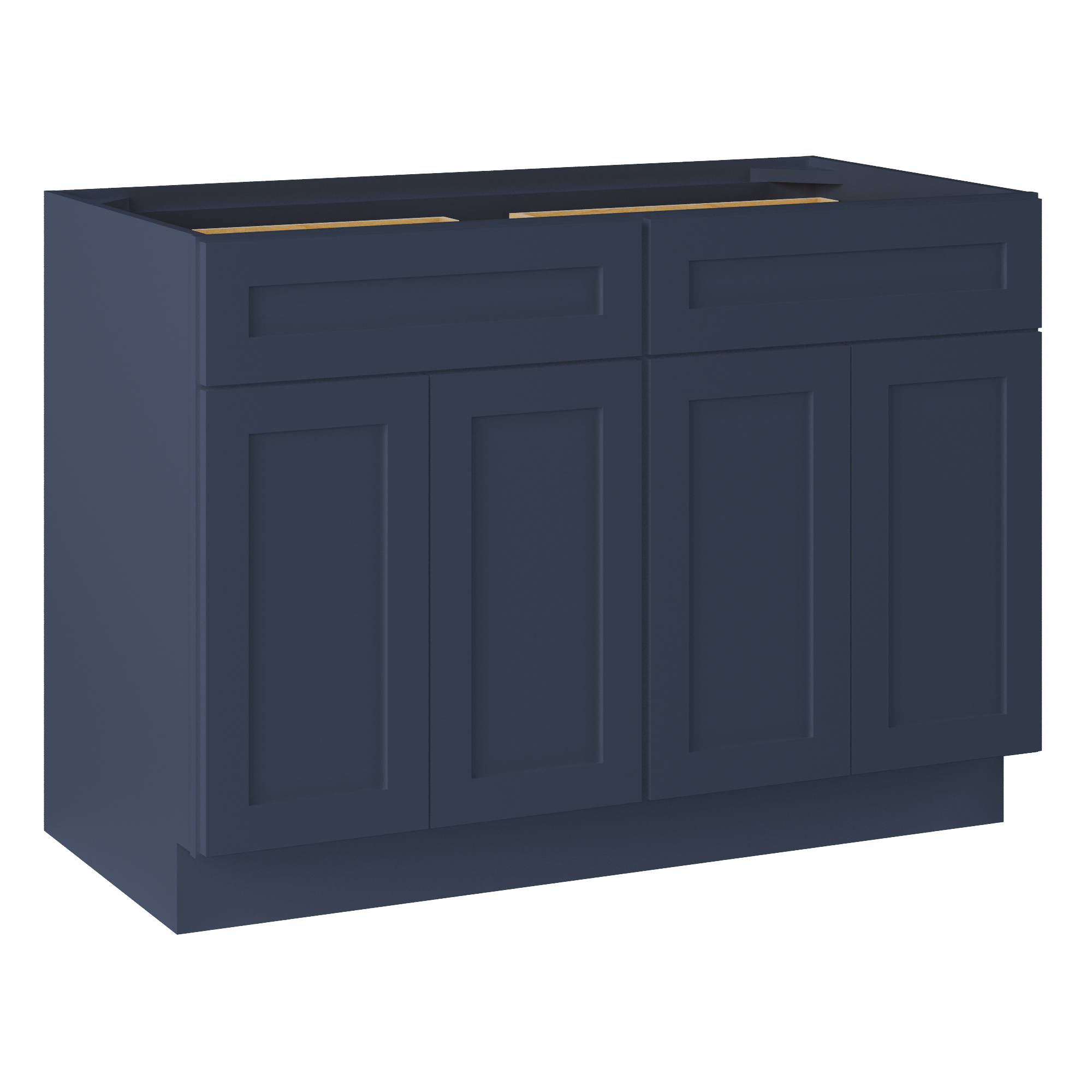 Base Kitchen Cabinet B48 Danbury Blue LessCare 48 in. width 34.5 in. height 24 in. depth