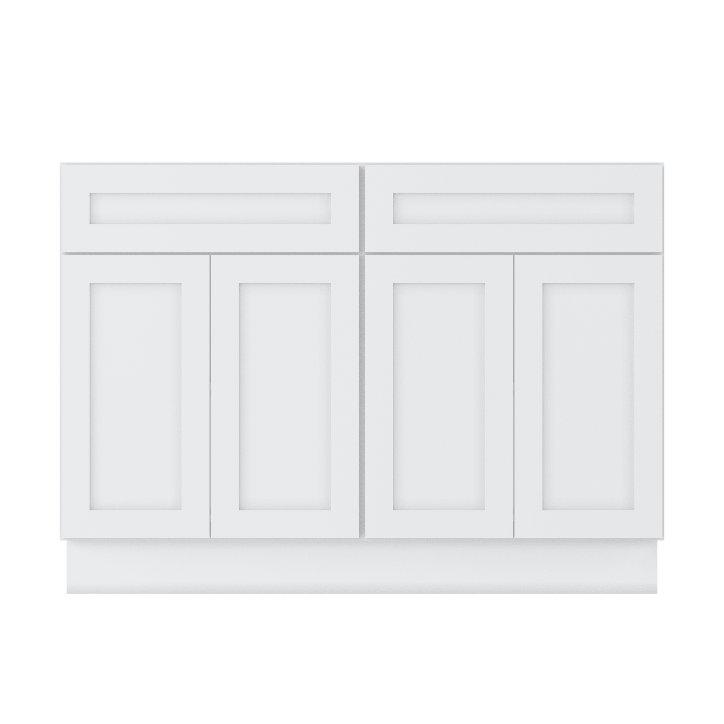 Base Kitchen Cabinet B48 Alpina White LessCare 48 in. width 34.5 in. height 24 in. depth