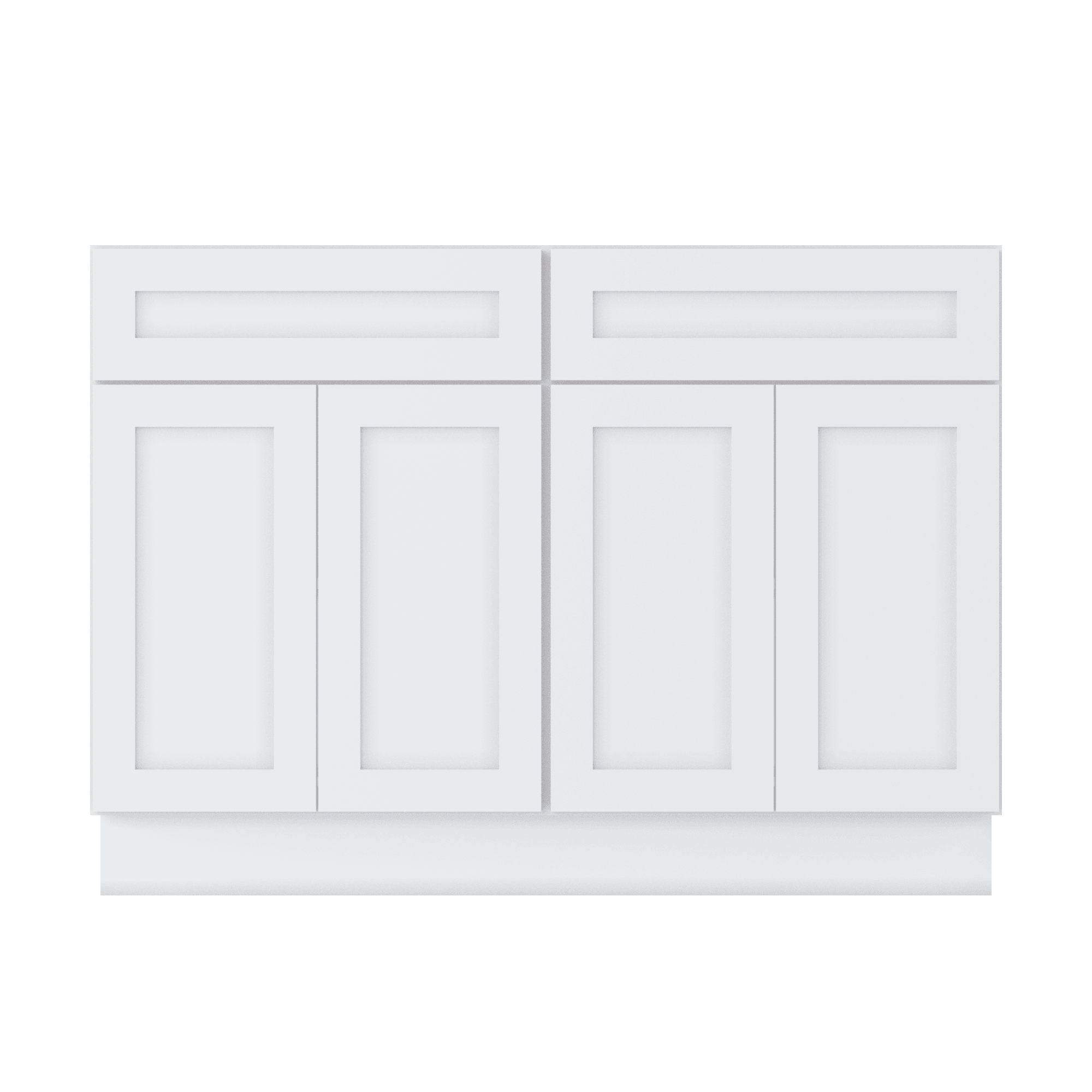 Base Kitchen Cabinet B48 Alpina White LessCare 48 in. width 34.5 in. height 24 in. depth