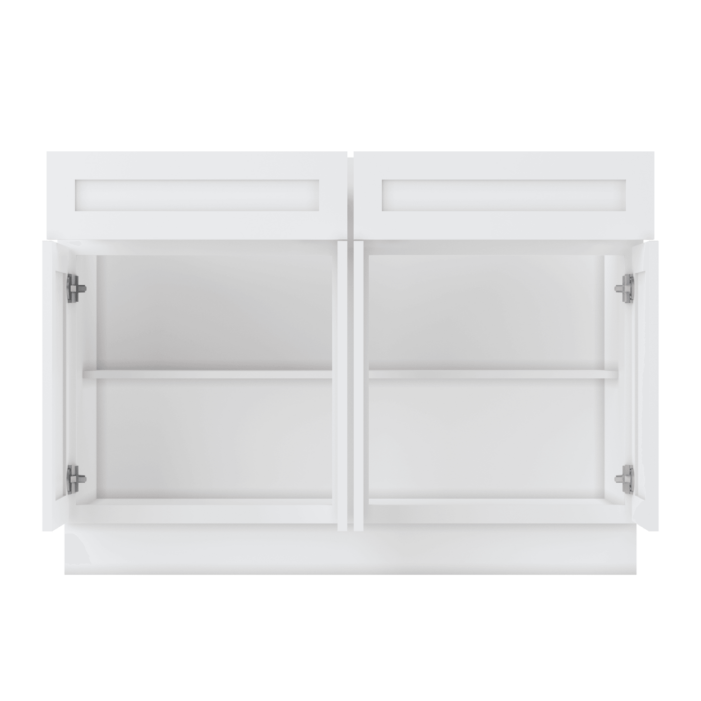 Base Kitchen Cabinet B48 Alpina White LessCare 48 in. width 34.5 in. height 24 in. depth