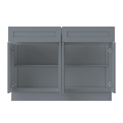 Base Kitchen Cabinet B48 Colonial Gray LessCare 48 in. width 34.5 in. height 24 in. depth