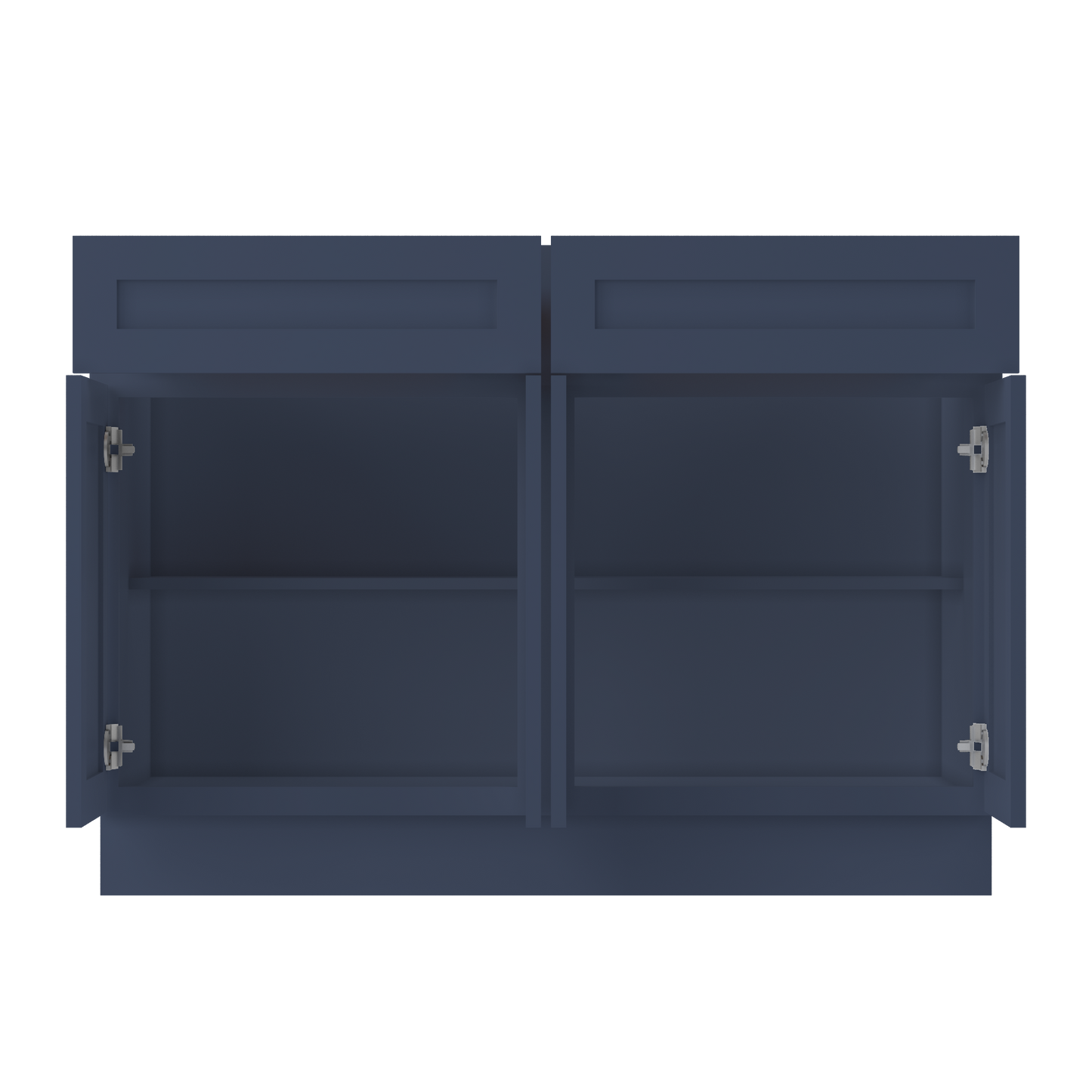 Base Kitchen Cabinet B48 Danbury Blue LessCare 48 in. width 34.5 in. height 24 in. depth