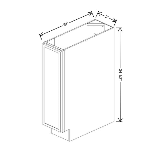 Cubitac Prestige Dover Latte 9" W FH Door Base Cabinet