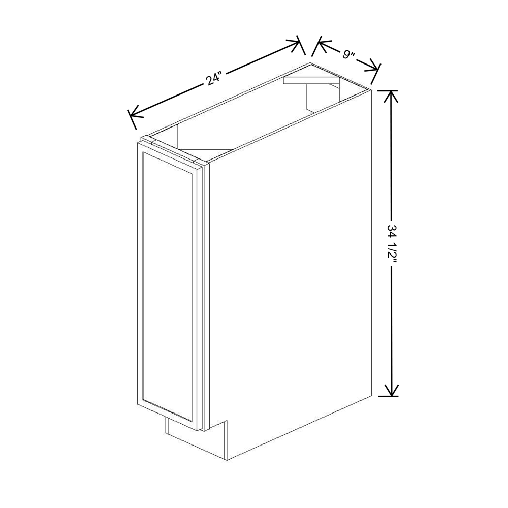 Cubitac Imperial Montclair Cashmere 9"W FH Door Base Cabinet