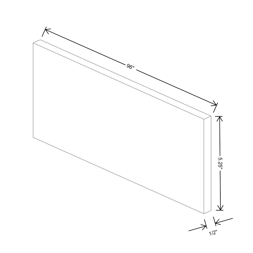 Fabuwood Allure Galaxy Mocha 96"W Base Molding {Not for Quest Lines]