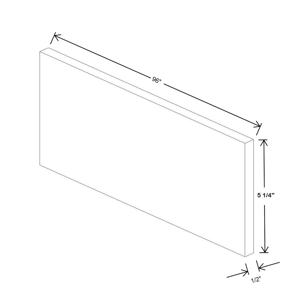 Fabuwood Allure Imperio Nickel 96"W Base Molding {Not for Quest Lines]