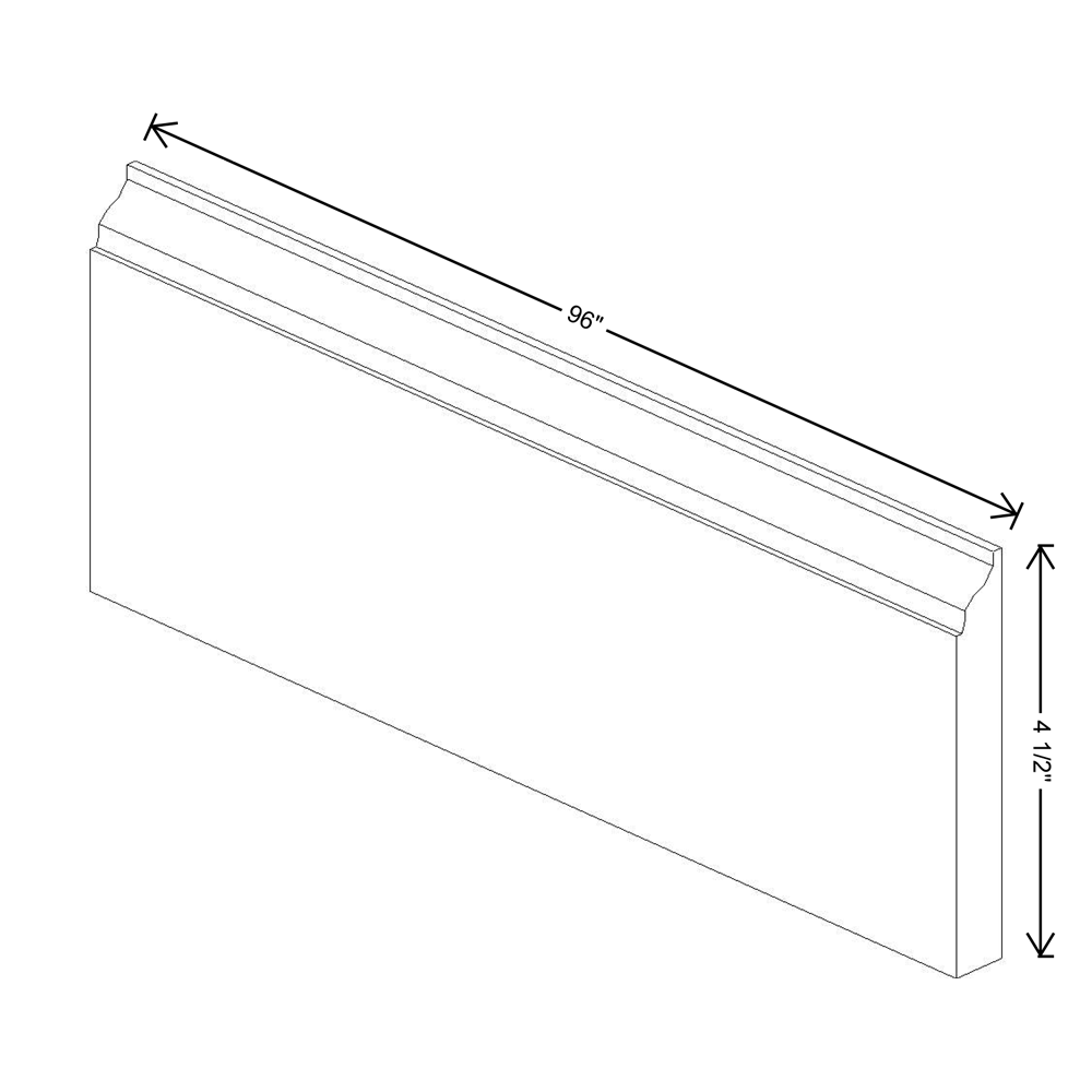 Fabuwood Allure Galaxy Timber 96" Length Base Board Molding