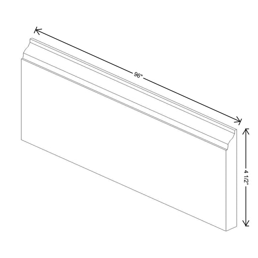 Fabuwood Allure Galaxy Indigo 96" W X 5 1/2" H X 3/4" D Base Board Molding