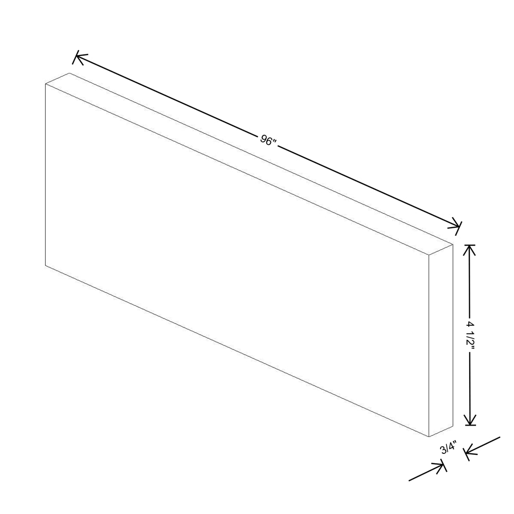 Fabuwood Illume Catalina Bianco Matte Base Board Molding 4-1/2" X 96