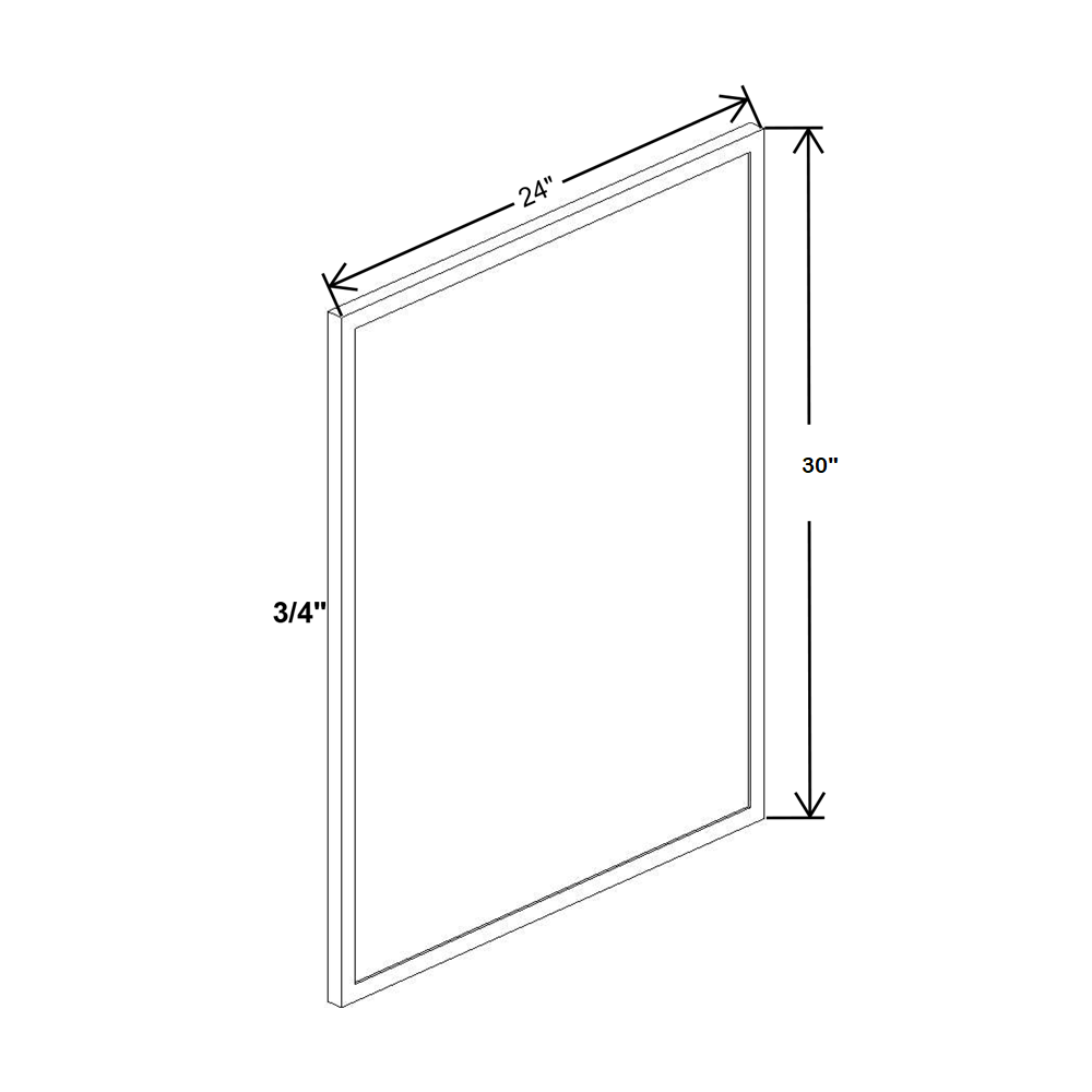 Cubitac Prestige Newport Latte 23 1/2"W X 29 1/2"H Base Decorative End