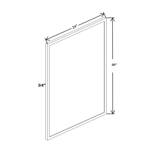 Cubitac Prestige Newport Latte 23 1/2"W X 29 1/2"H Base Decorative End