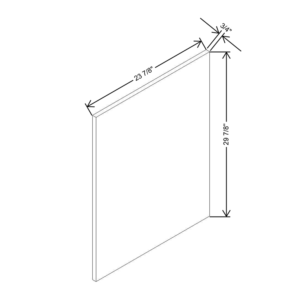 CNC Concord Fashion White 24" W X 30" H Decorative End