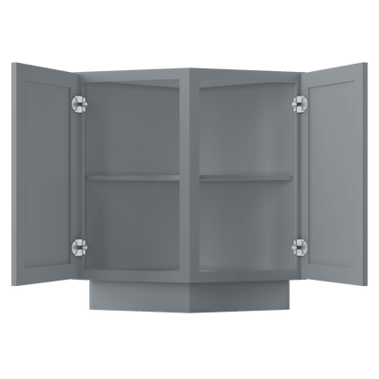 Base End Kitchen Cabinet BECF24 Colonial Gray LessCare 24 in. width 34.5 in. height 24 in. depth