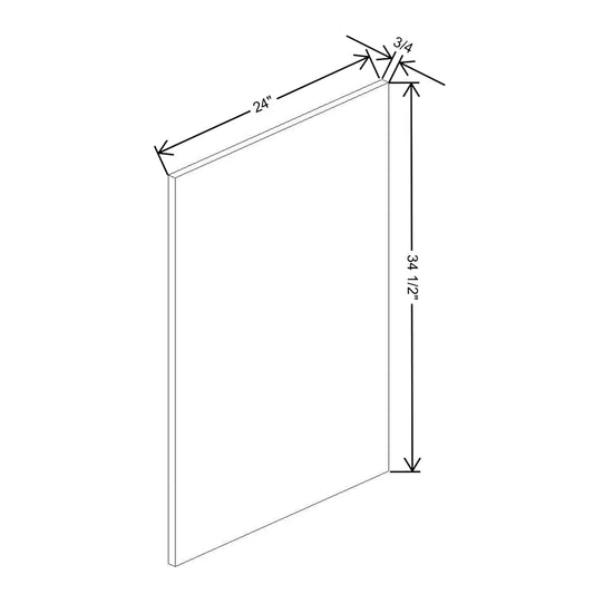 Fabuwood Allure Luna Desert Oak 3/4" W X 34 1/2" H X 24" D Base End Panel