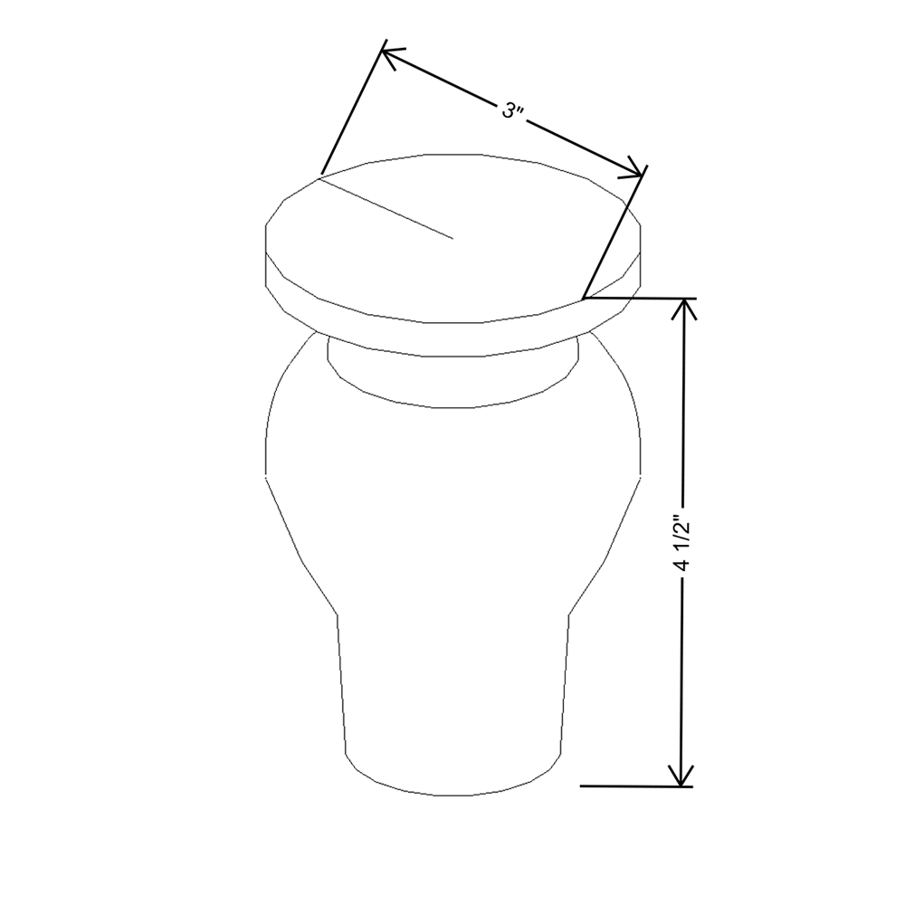 Wolf Classic Grove White Paint 4 1/2"H Bunn Foot