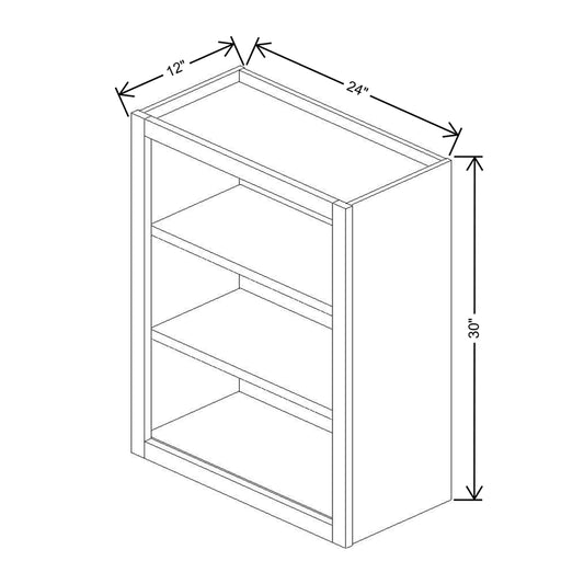 Wolf Classic Grove Opal Paint 24"W X 30"H Wall Bookcase