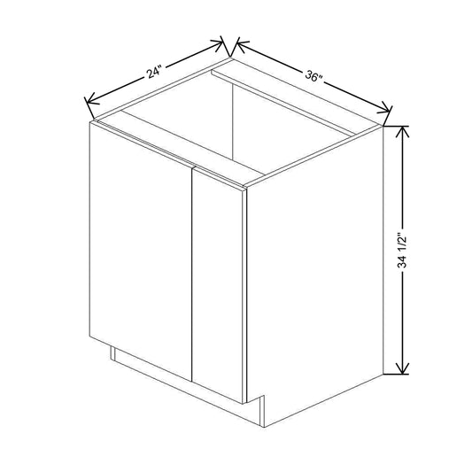 CNC Classic Broadway Silk 36 To 39" W X 34 1/2" H Full Height Blind Base Cabinet