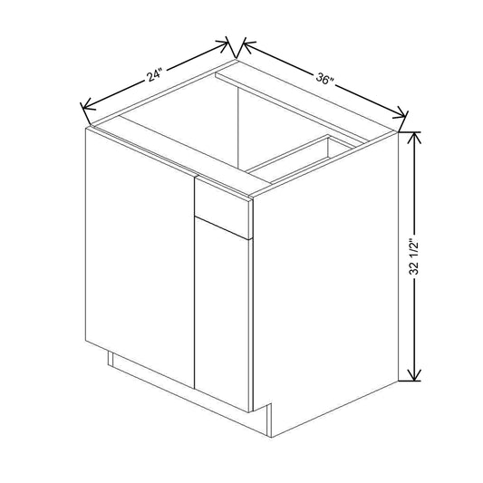 CNC Classic Broadway Silk 36 To 39" W X 32 1/2" H Blind Base Cabinet