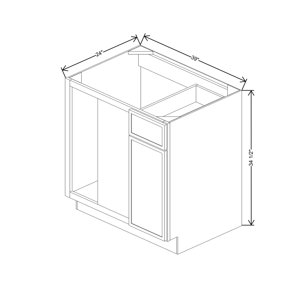 Cubitac Imperial Madison Dusk 39/42"W Blind Base Cabinet