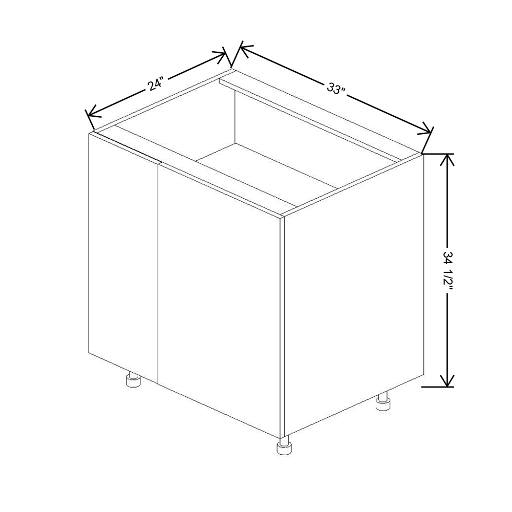 Fabuwood Illume Catalina como-ash2 39" to 42"W Blind Base