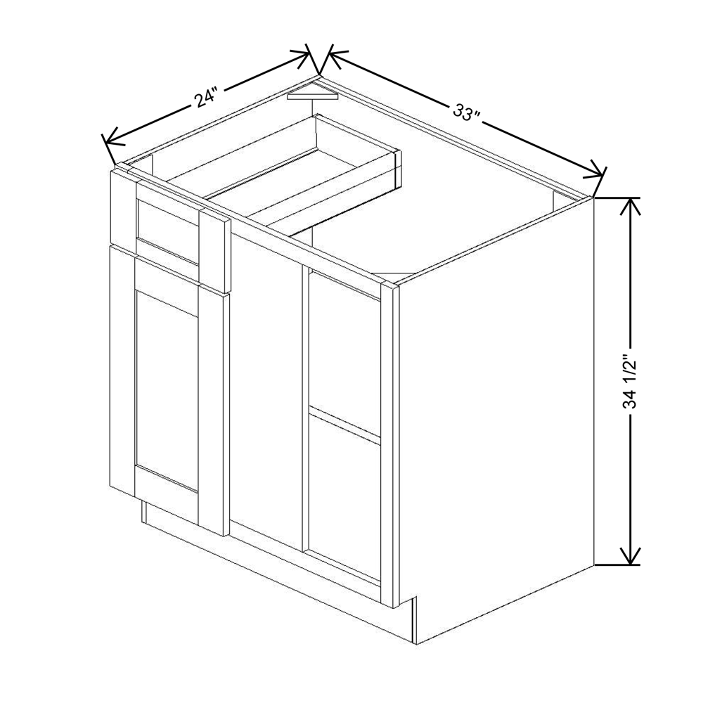 Fabuwood Allure Imperio Nickel Width 39/42"W Base Blind 