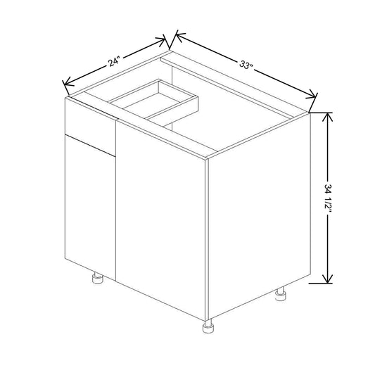 Fabuwood Illume Catalina como-ash2 39" to 42"W Blind Base With Drawer