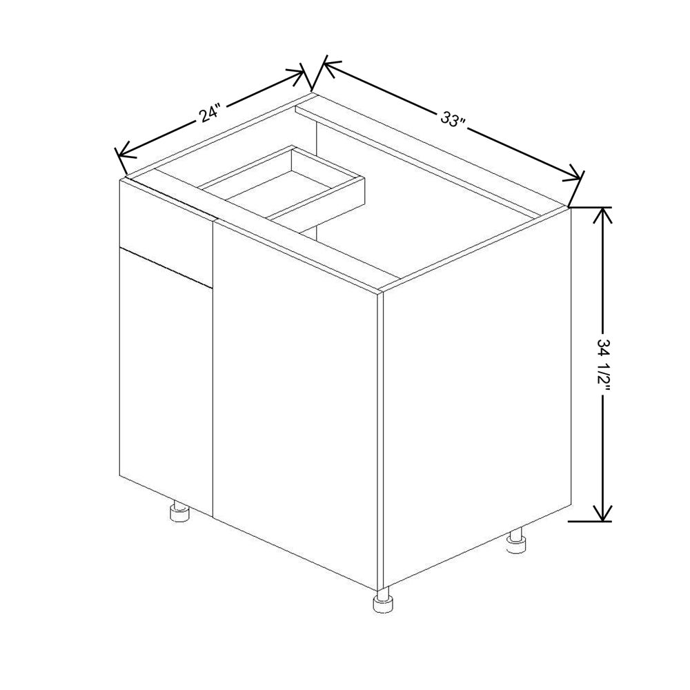 Fabuwood Illume Catalina Muratti 4 39" to 42"W Blind Base With Drawer