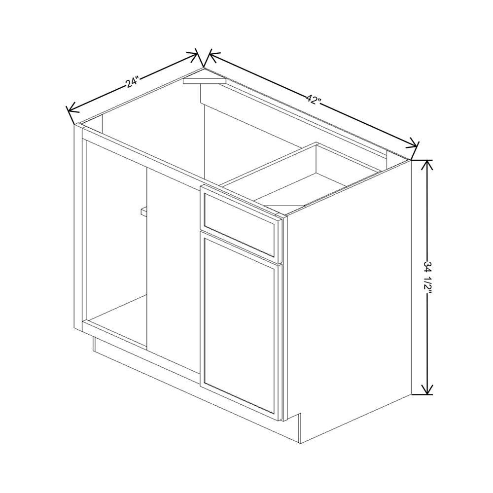 Cubitac Imperial Madison Dusk 42/45"W Blind Base Cabinet