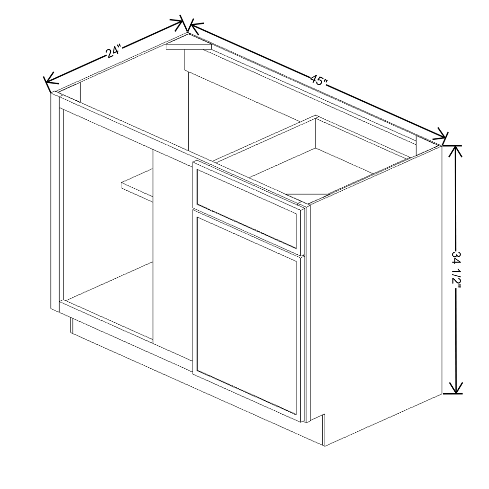 Cubitac Imperial Madison Dusk 45/48"W Blind Base Cabinet