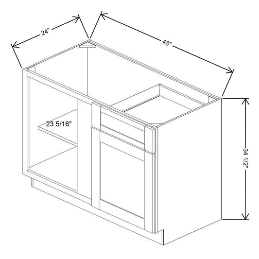 Fabuwood Allure Nexus Frost 48" to 51" W X 34 1/2" H X 24" D Blind Base Cabinet