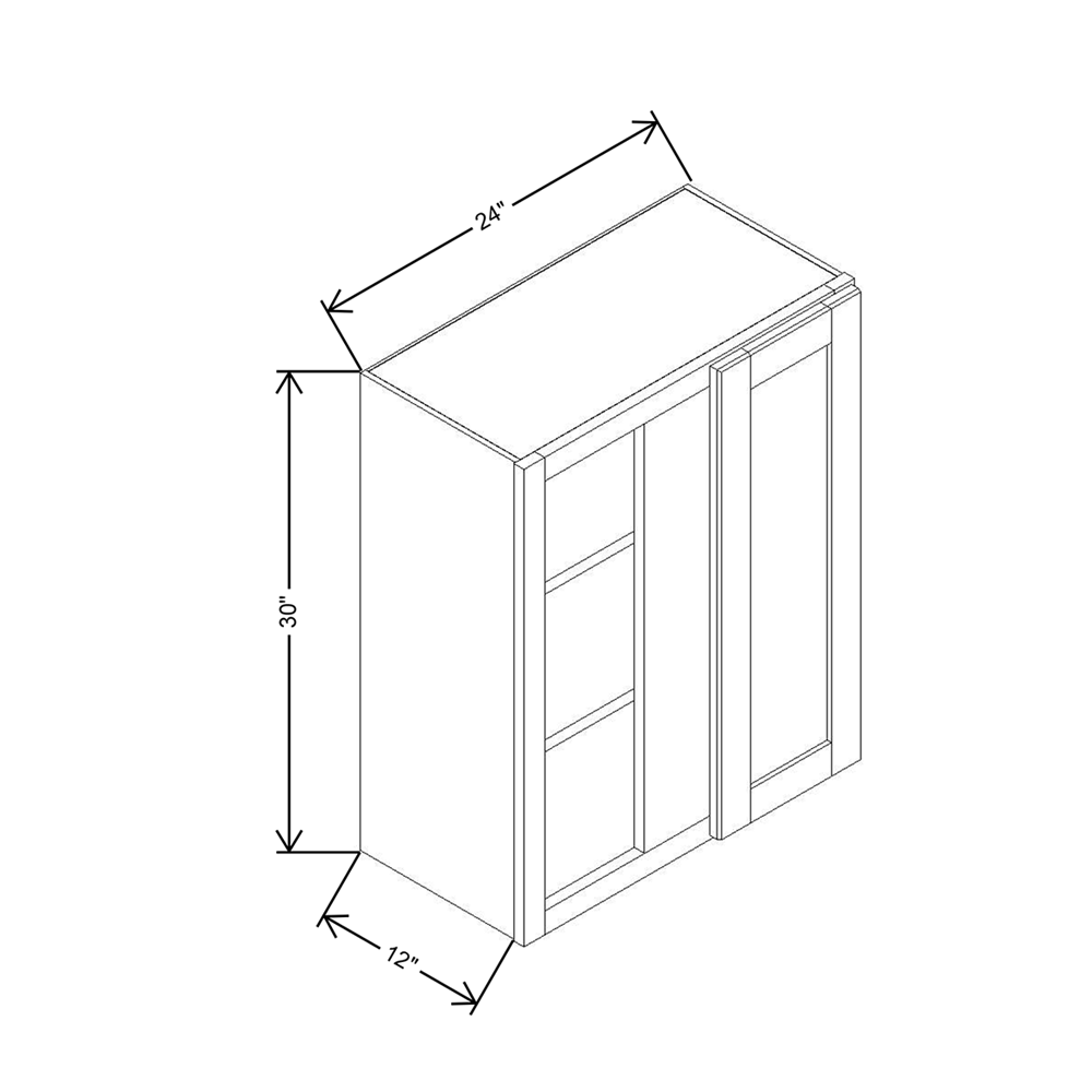 Cubitac Basic Ridgefield Latte 24/27" W X 30" H High Blind Wall Cabinet