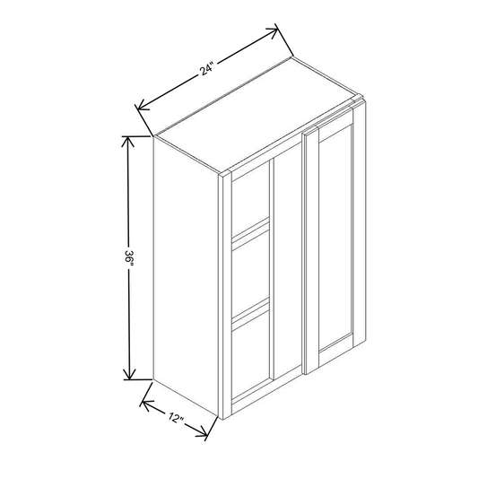 Cubitac Basic Ridgefield Latte 24/27" W X 36" H High Blind Wall Cabinet